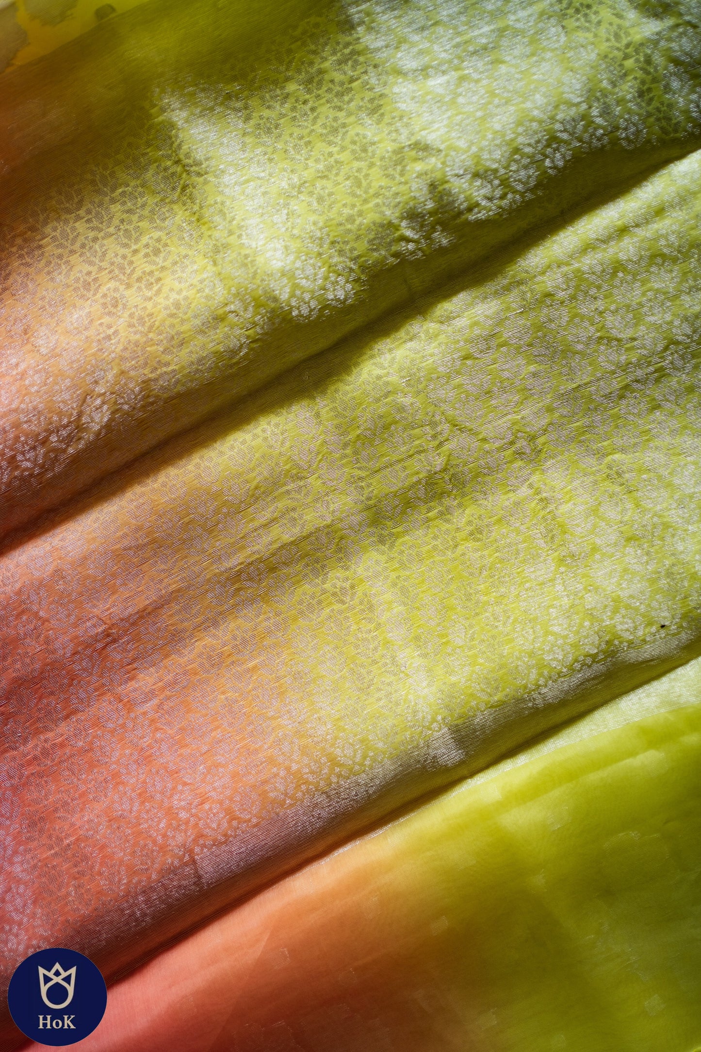 Pure Organza saree in Fanta orange