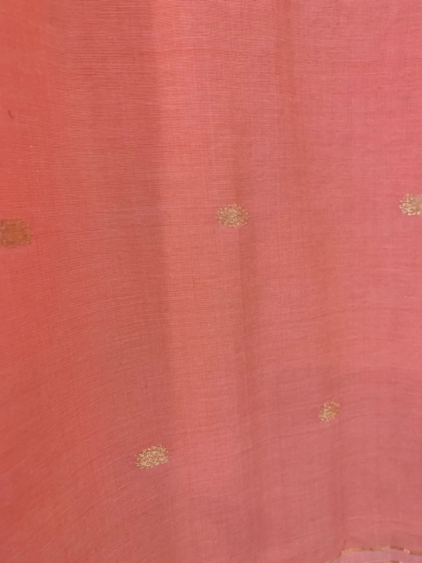 Baby Pink Handloom Cotton Paithani with Parrots pallu