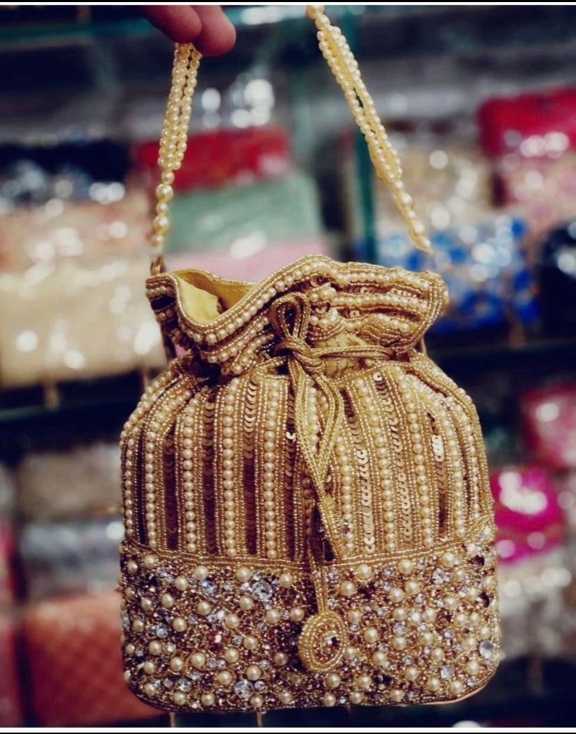 Gold on sale potli bag