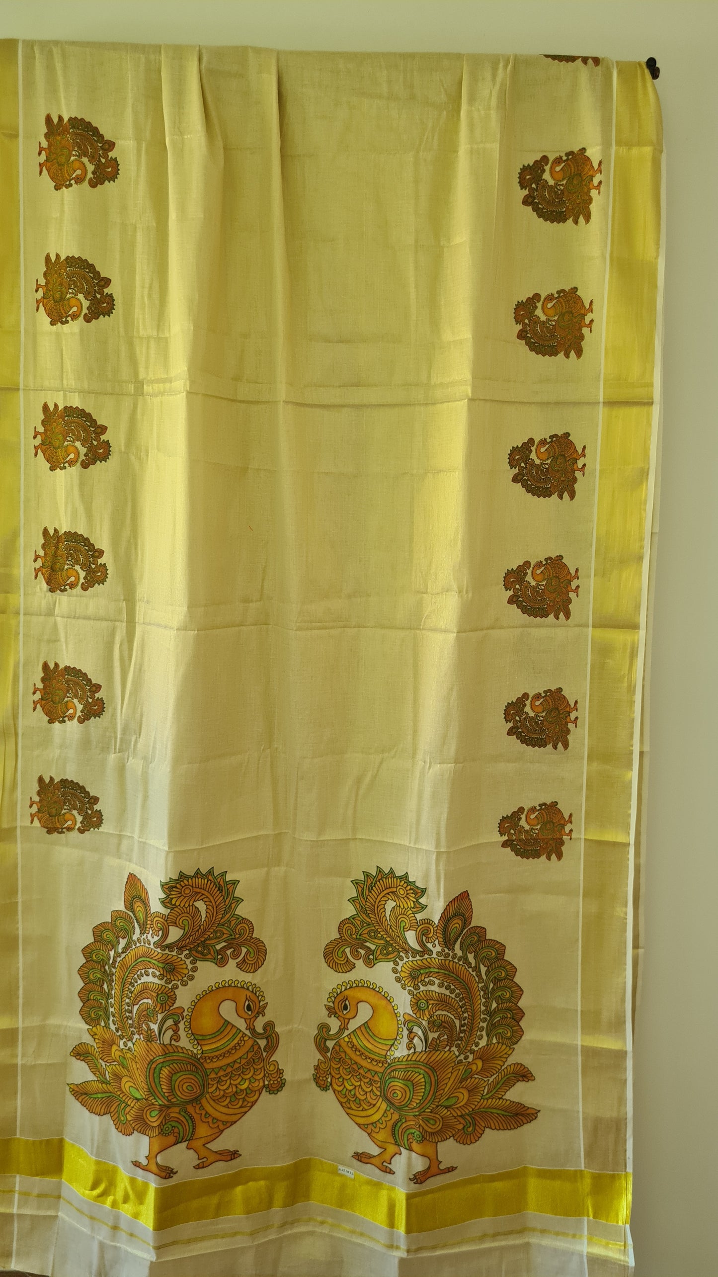 Kerala Saree in Beige and gold