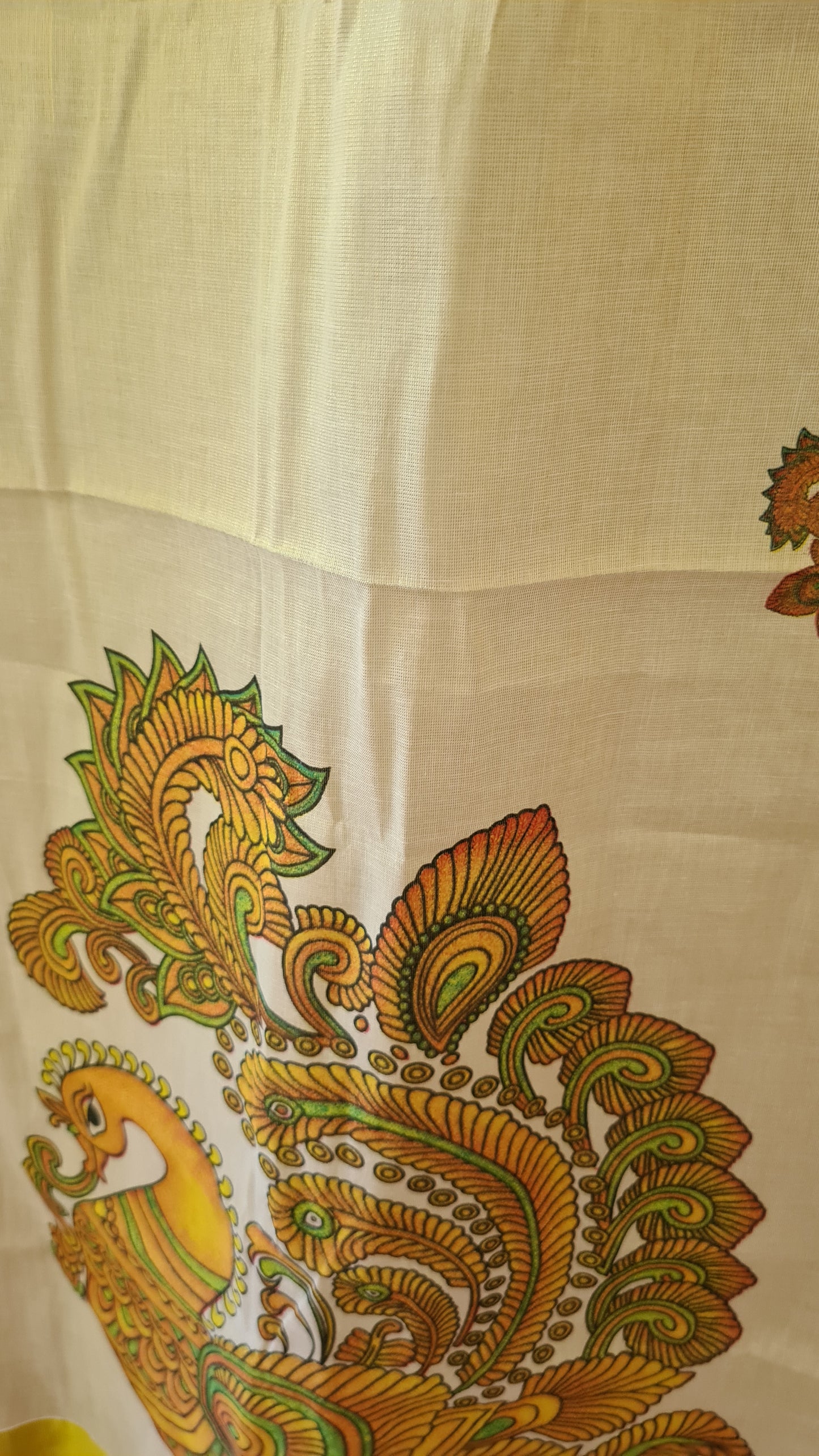 Kerala Saree in Beige and gold