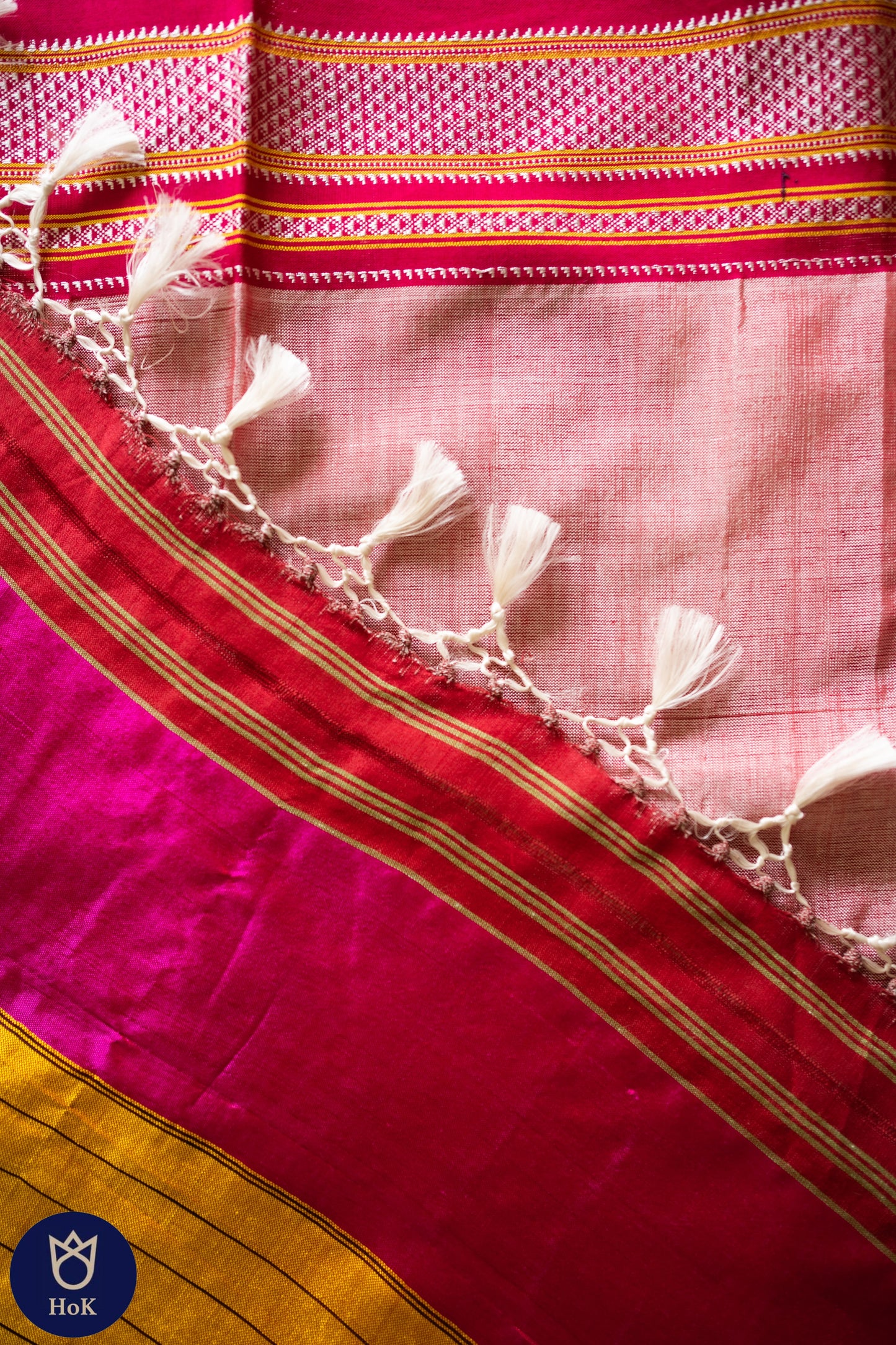 HANDWOVEN Strawberry Ilkal Saree