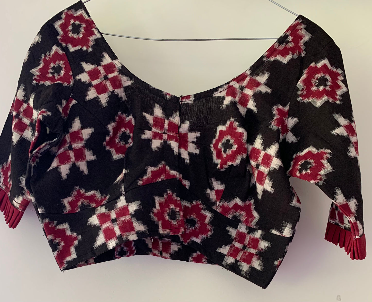 Ikat Telia Rumal Blouse - Black/Red
