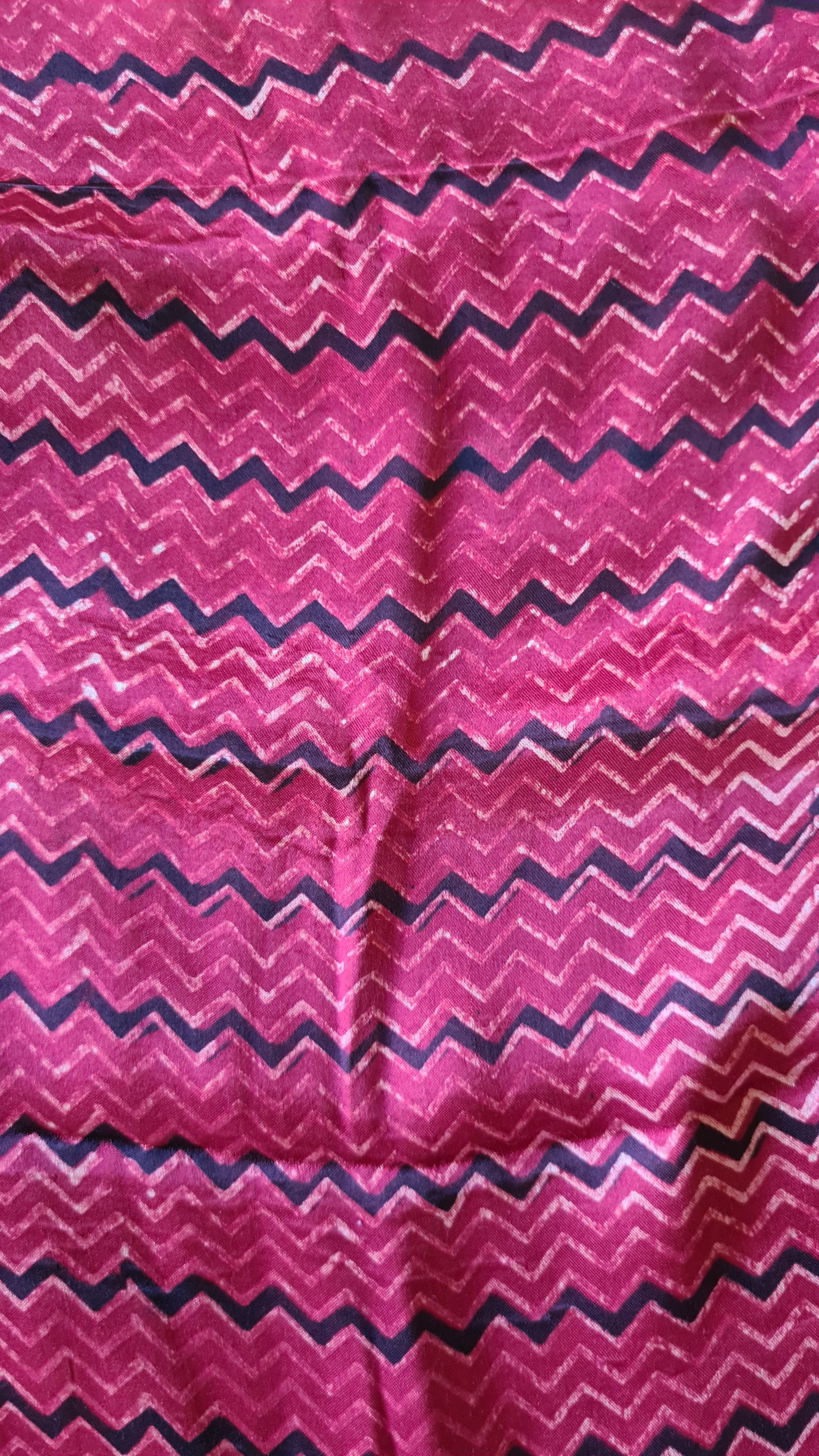 HANDWOVEN Maroon modal silk with Ajrak prints