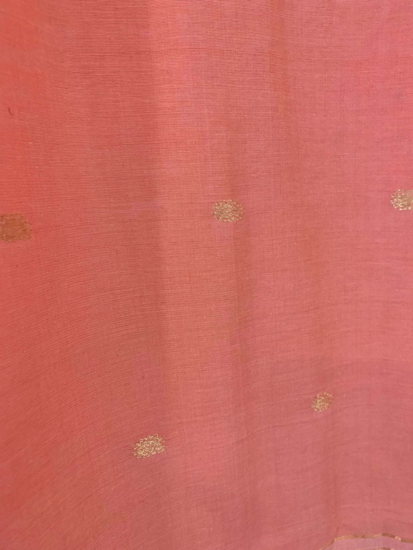 Baby Pink Handloom Cotton Paithani with Parrots pallu