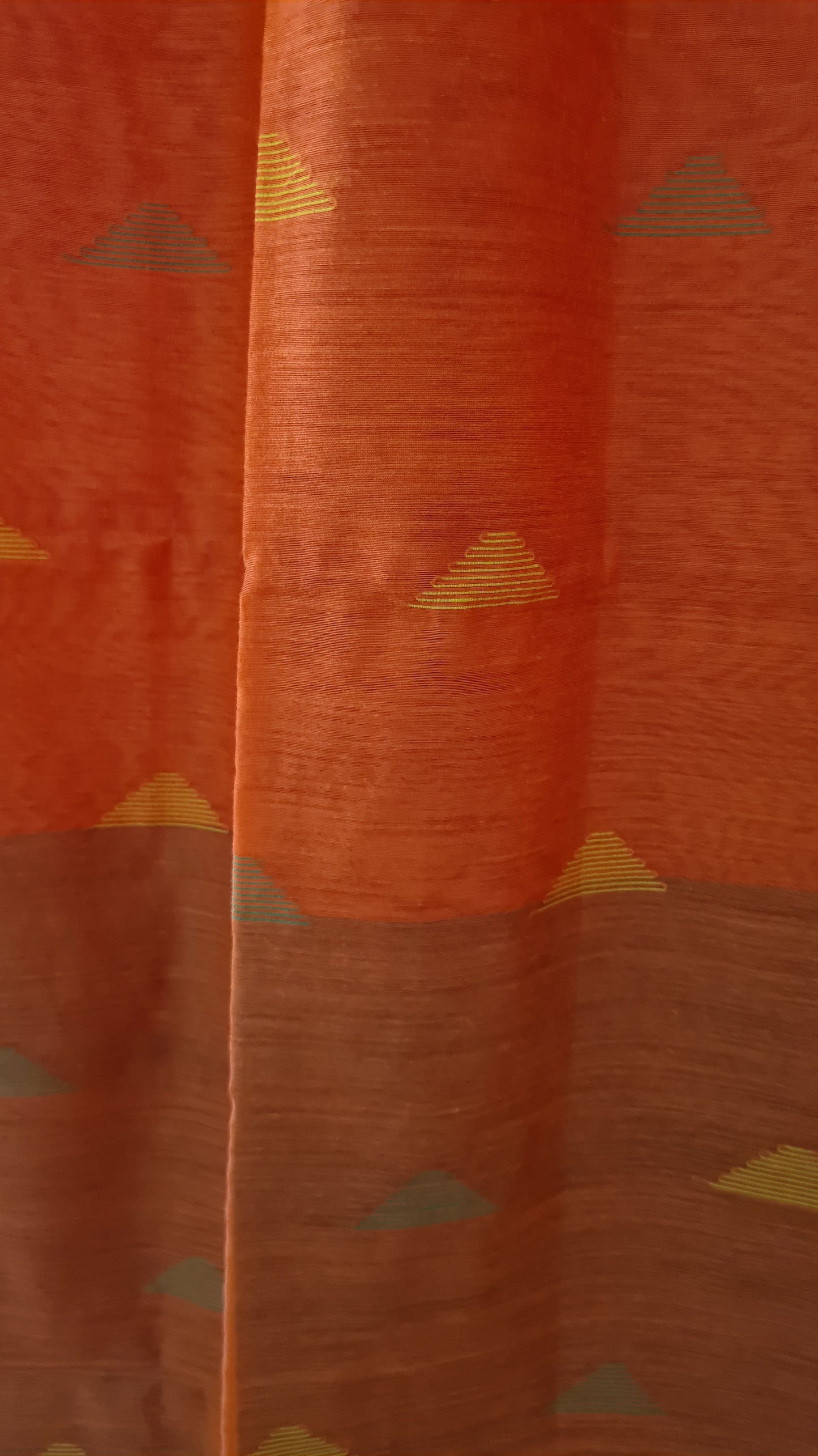 HANDWOVEN - Bengal Cotton in Orange & Green