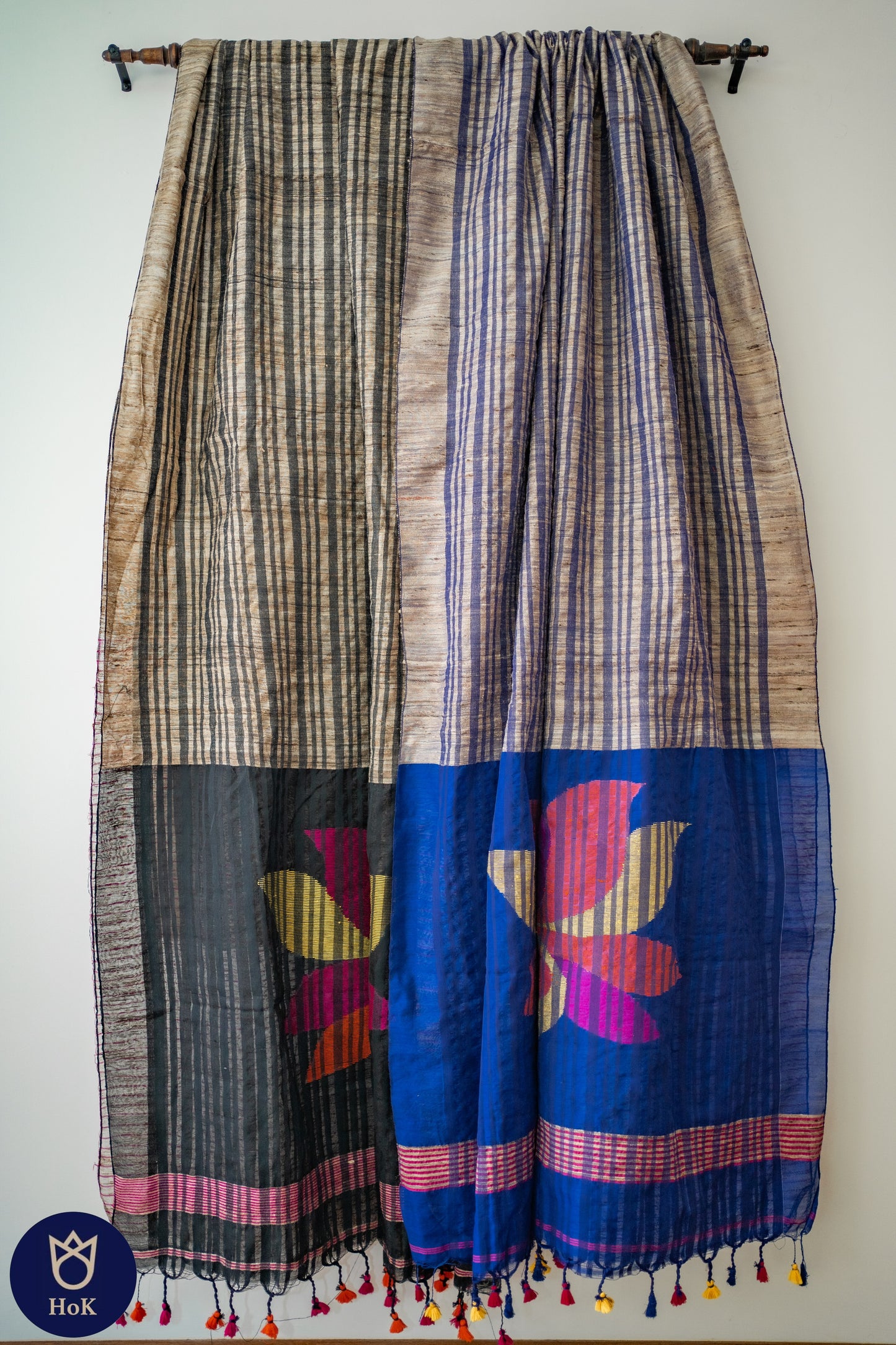 HANDWOVEN GICHA cotton in blue