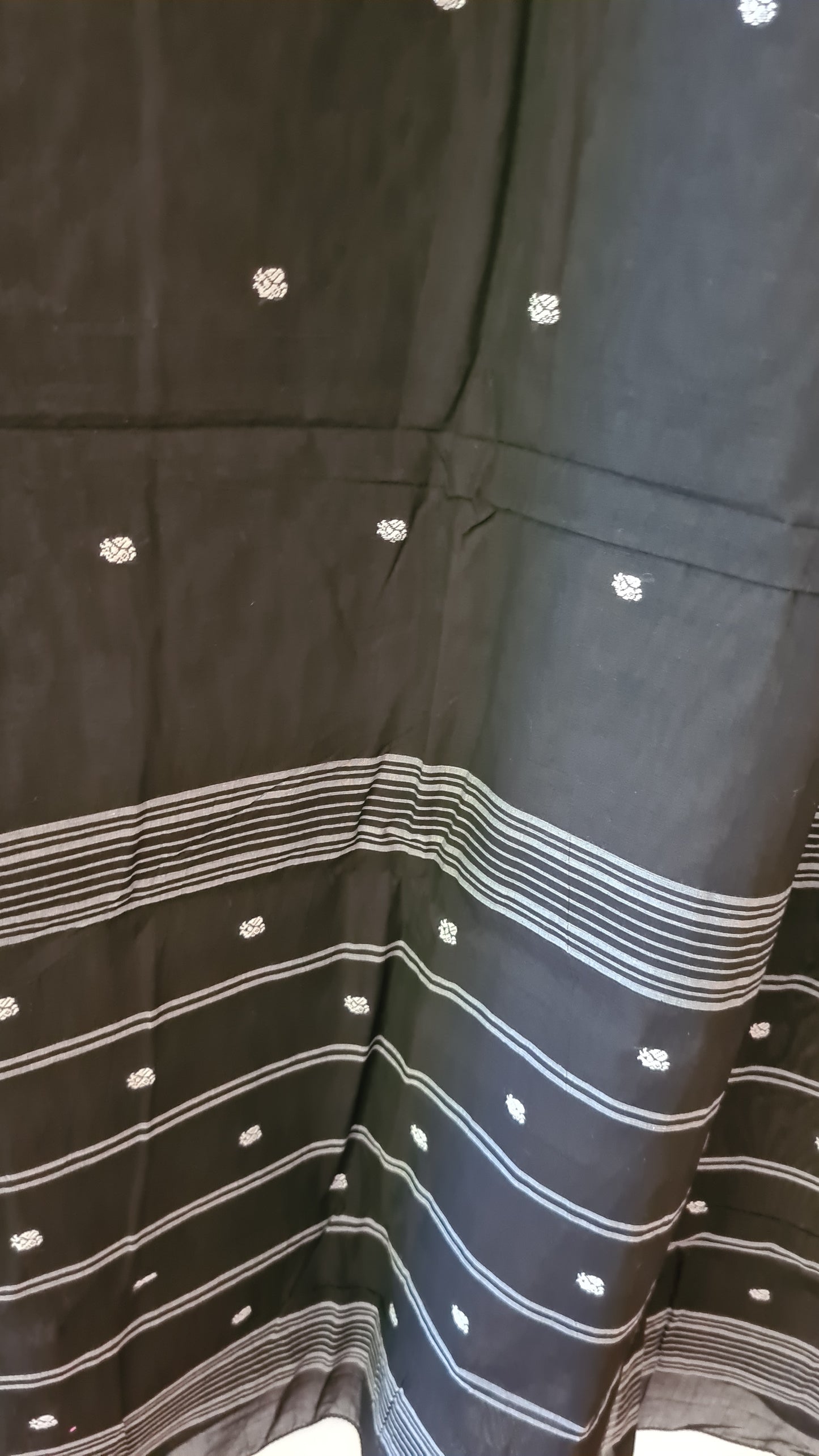 HANDWOVEN Vanasingaram Chettinad cotton in black