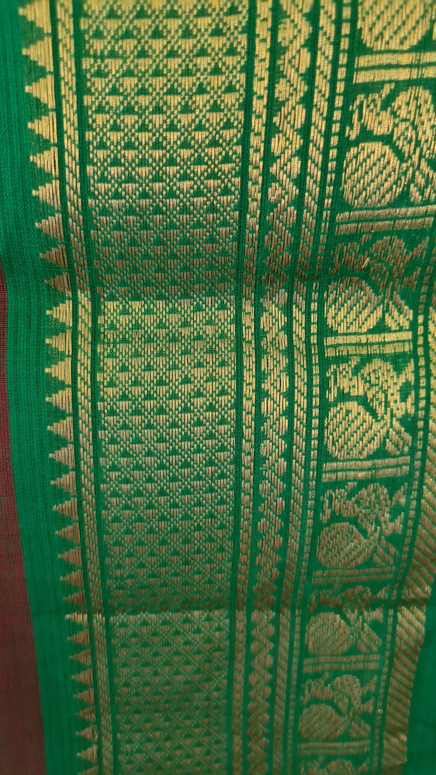 HANDWOVEN Chettinad cotton – Olive Green