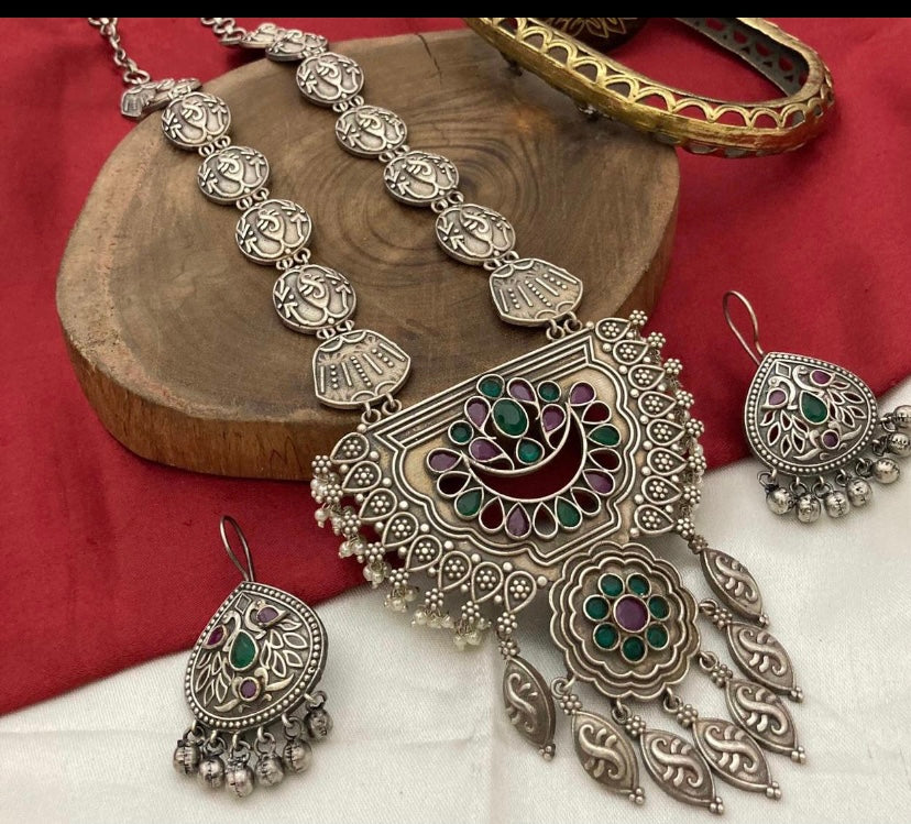 German Silver Designer necklace set