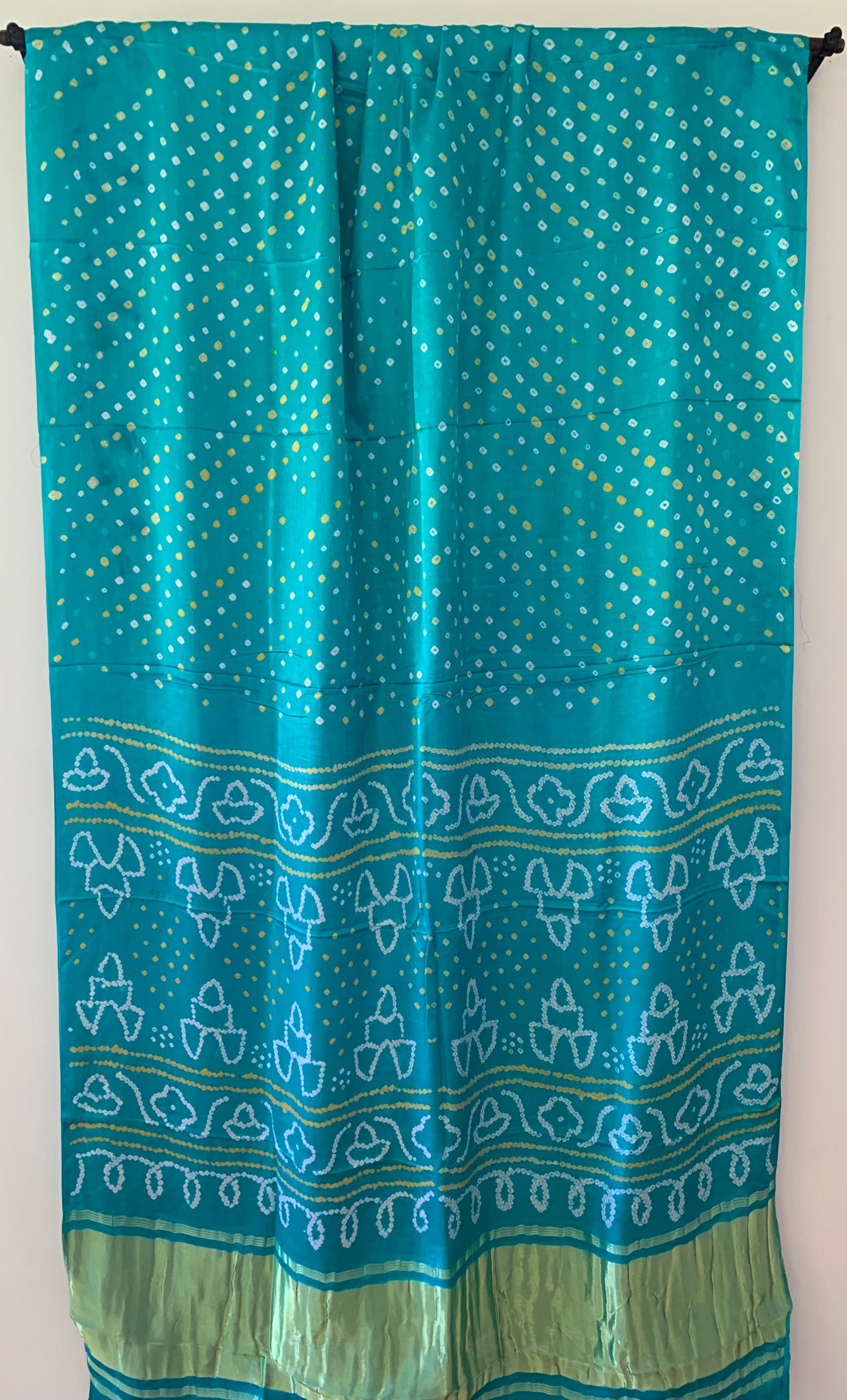 HANDWOVEN Rama Green Gajji silk