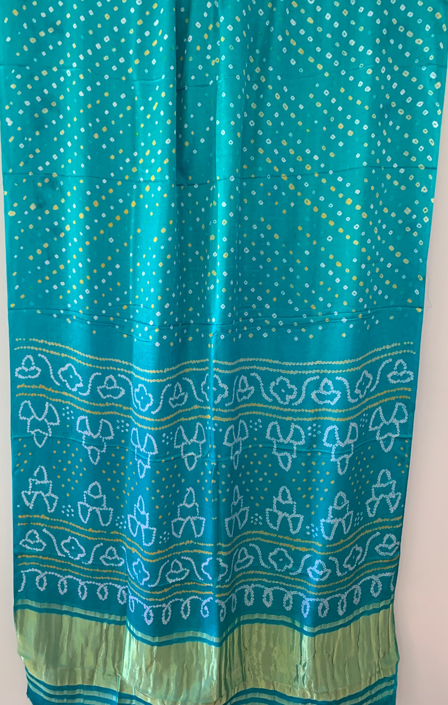 HANDWOVEN Rama Green Gajji silk