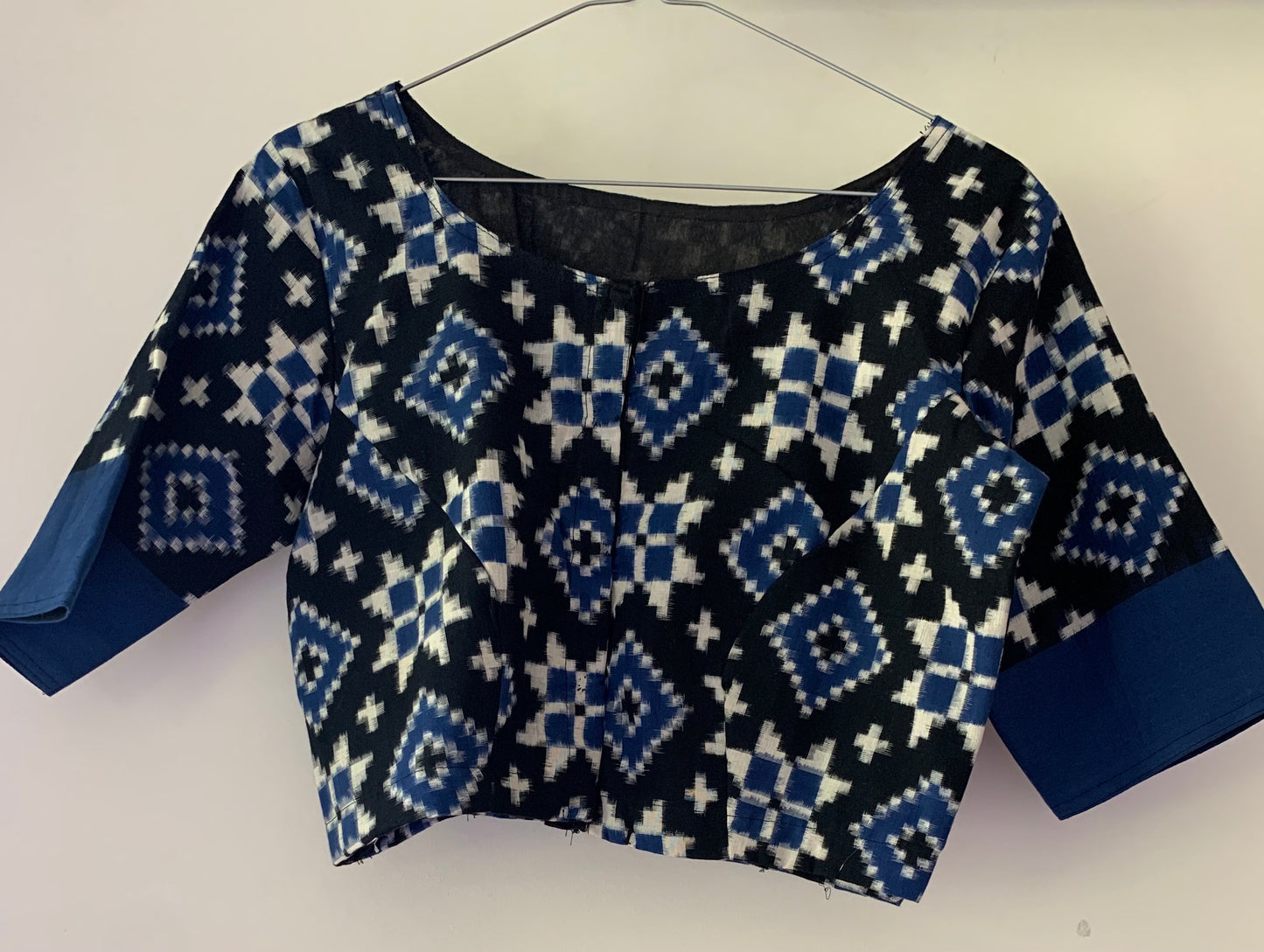 Ikat Telia Rumal Blouse - Black/Blue