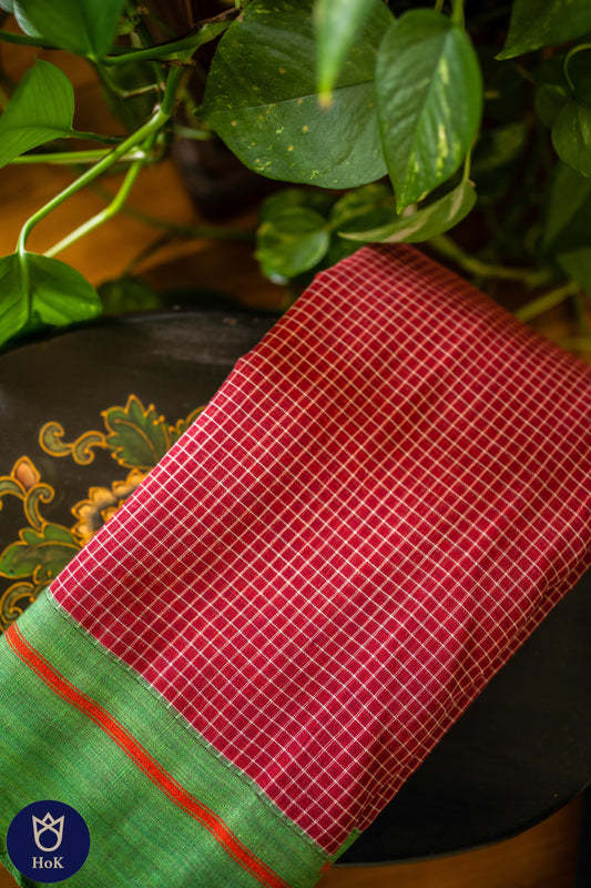 HANDWOVEN Patteda Anchu in Red