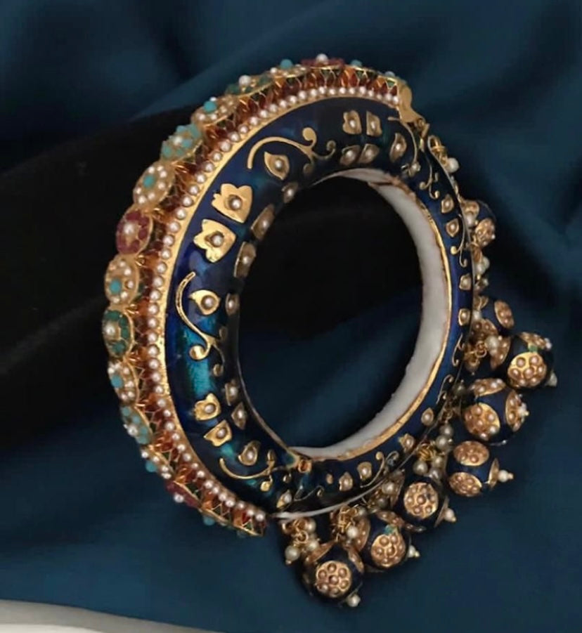 Meenakari Blue Kada